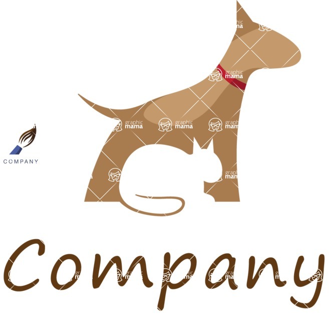 Business Logo Templates - vector graphics in a pack from GraphicMama - Creative Dog and Cat Pet Animal Logo Design